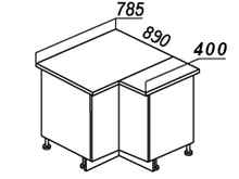 Стол угловой правый (II категория) - Н-124п - Боровичи мебель